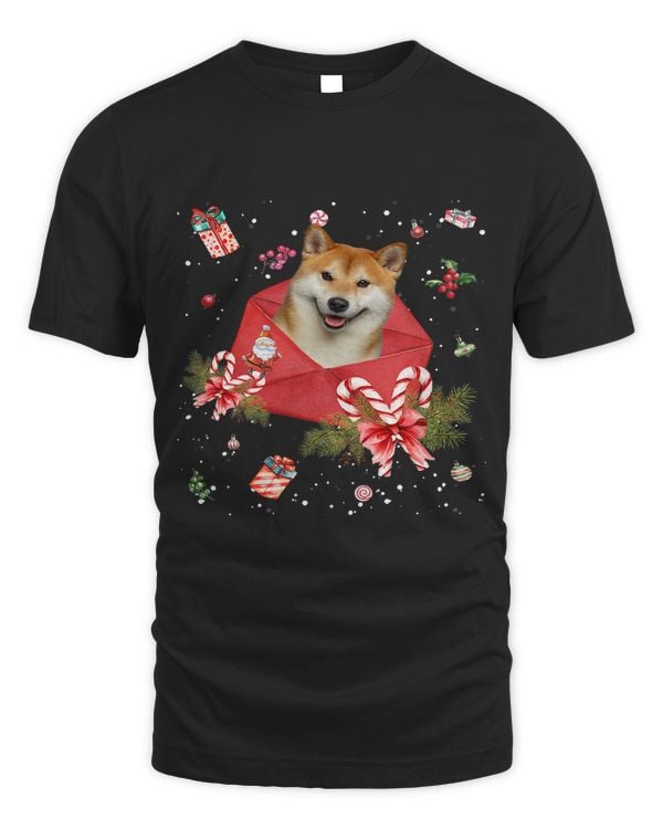 Shiba Inu In Christmas Card Ornament Pajama Xmas390