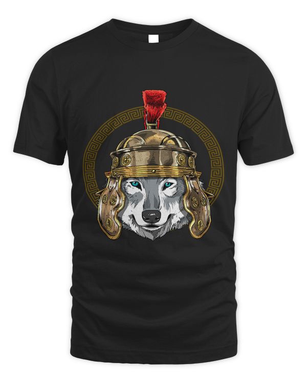 Wolf in Roman Helmet Centurion Legionnaire Wolf Lover 59