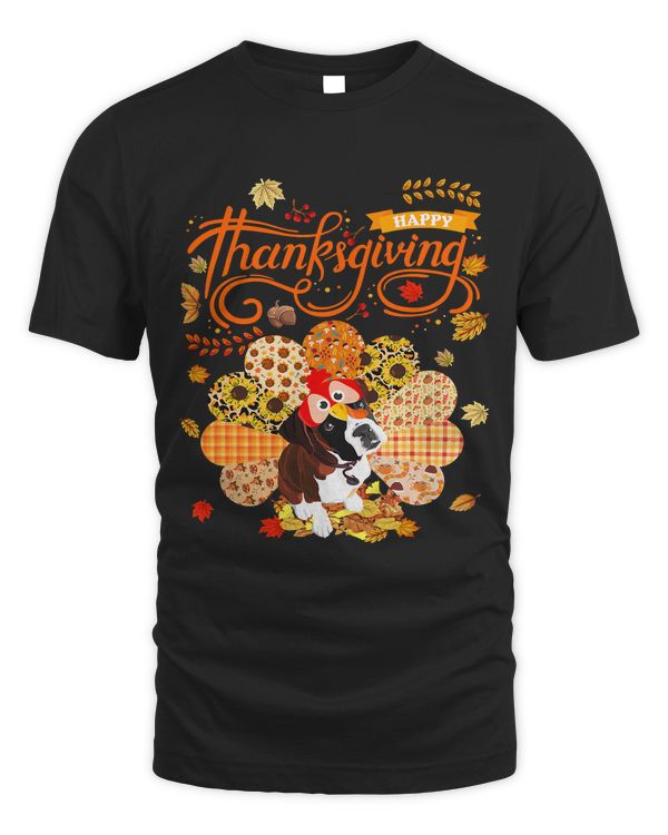 Boxer Dog Autumn Fall Pumpkin Truck Mappe Happy Thanksgiving234