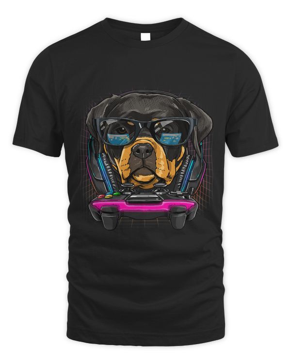 Gaming Rottweiler Video Gamer Player Dog Lover 93