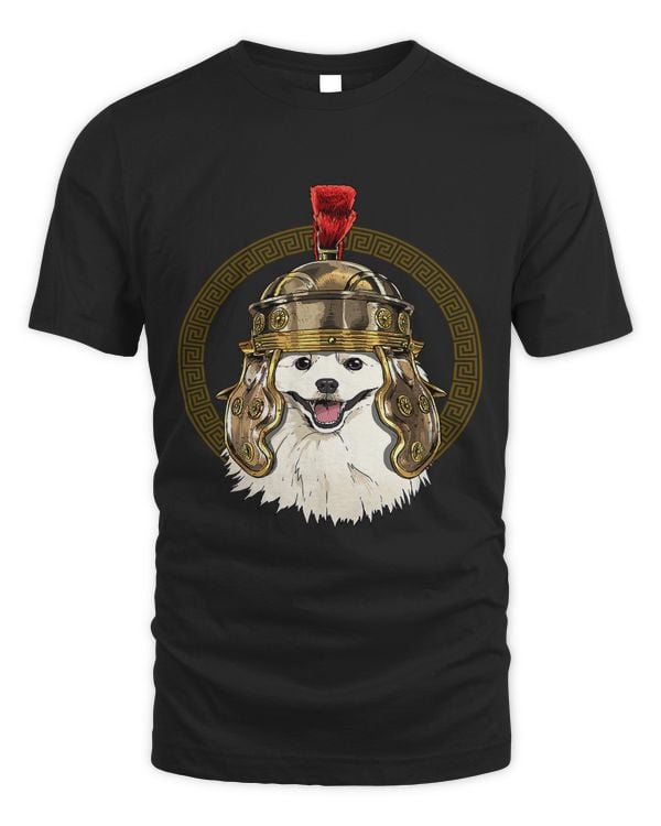 American Eskimo in Roman Helmet Centurion Legionnaire Dog 232