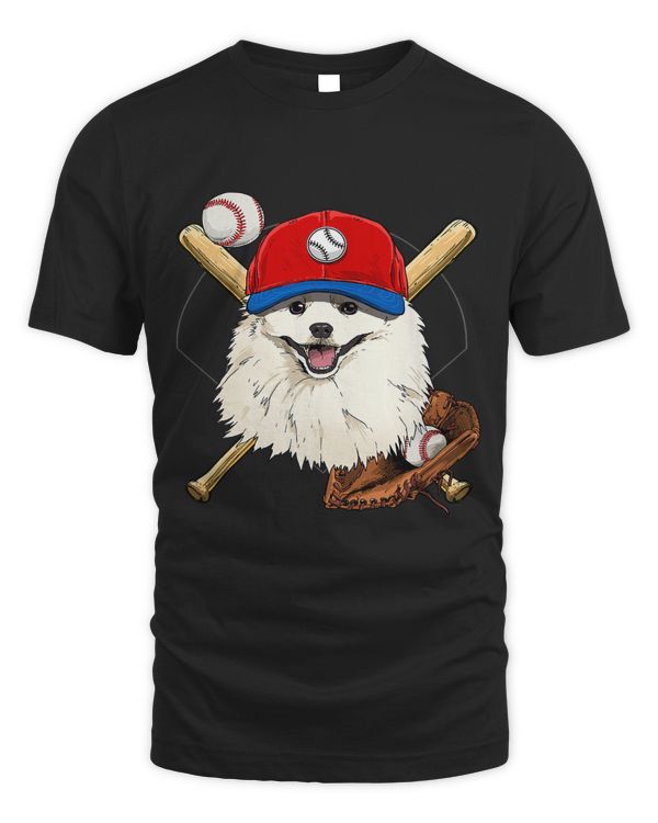 American Eskimo Baseball Dog Lovers Baseball Player 82