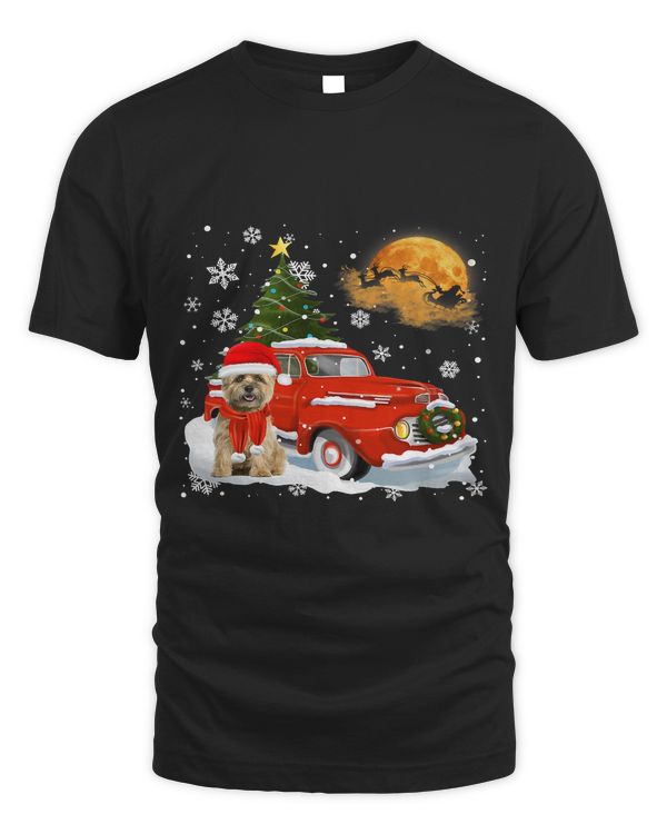 Cairn Terrier Vintage Wagon Red Truck Christmas Tree Pajamas91