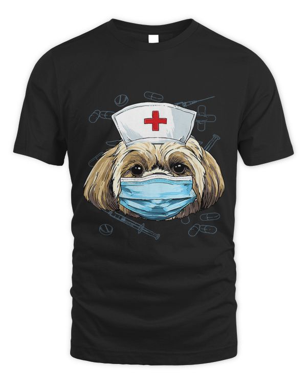 Shih Tzu Dog Nurse RN Nursing School Graduation 562