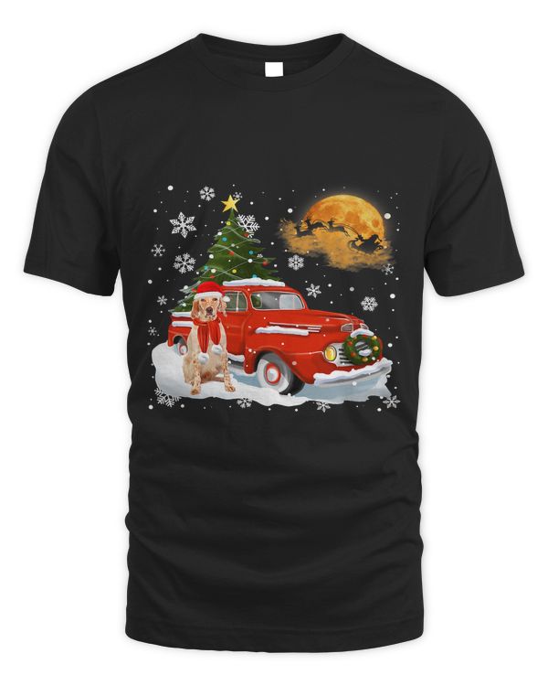 English Setter Vintage Red Truck Christmas Tree Pajamas88