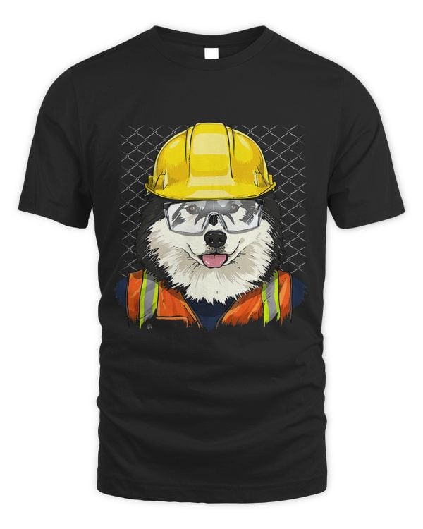 Alaskan Malamute Construction Worker Alaskan Malamute Dog 234