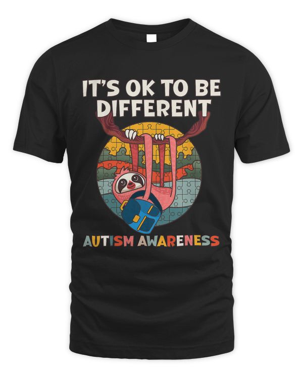 Sloth Autism Awareness Its Ok To Be Different kids teacher