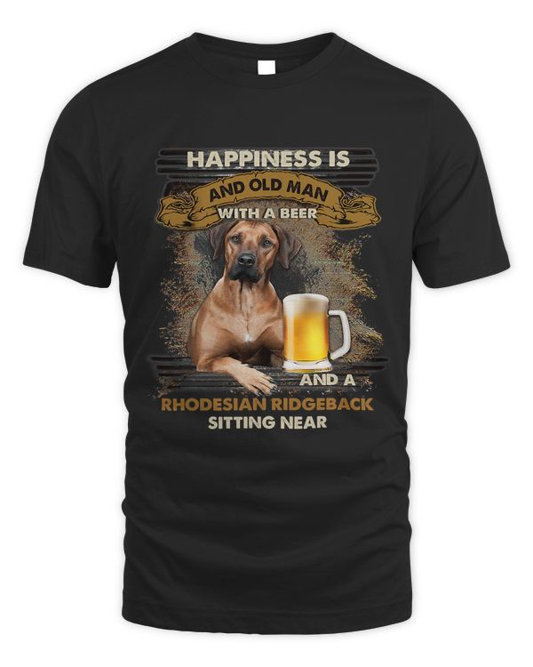 Happiness Is An Old Man With A Beer Rhodesian Ridgeback22