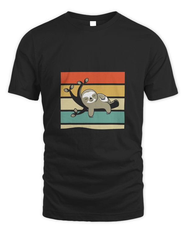 Retro Sleepy Lazy Animal Sloth Lover Cute Wildlife Sloth