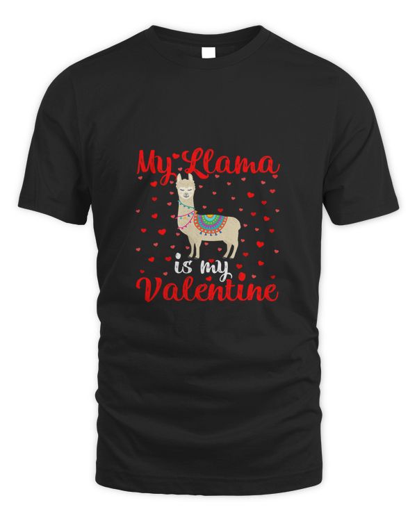 Funny Llama Is My Valentine Hearts Love Llama Valentine 24