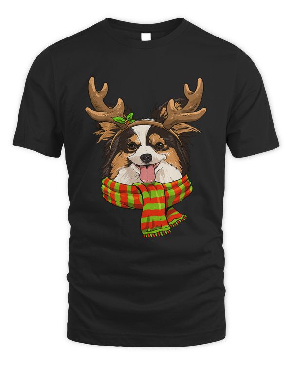 Papillon Dog Christmas Santa Clause Reindeer Xmas Dog Lovers299