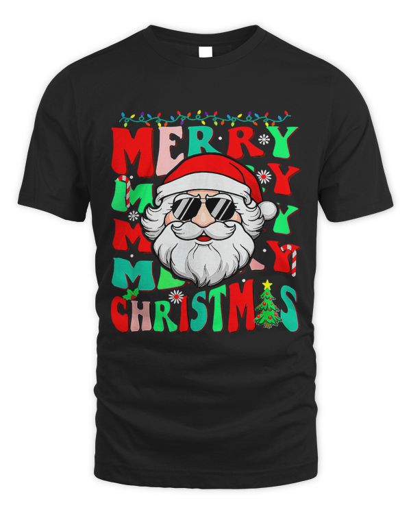 Merry Christmas Vibes Family Santa 2022 Groovy Squad Xmas259