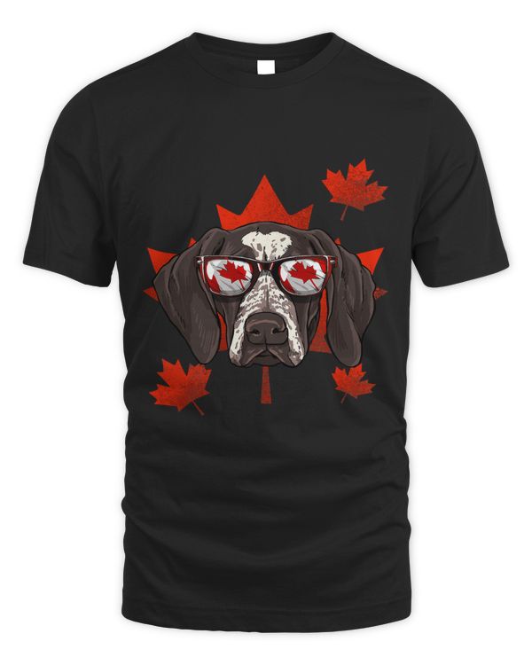 Canadian German Shorthaired Pointer Maple Leaf Canada Flag 332