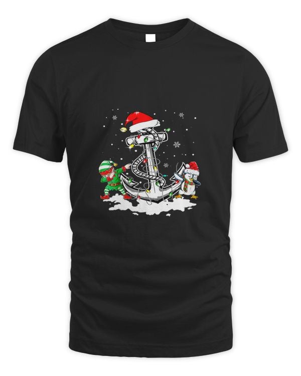 Anchor Boating Sailing Christmas Santa Hat Lights Gift 314