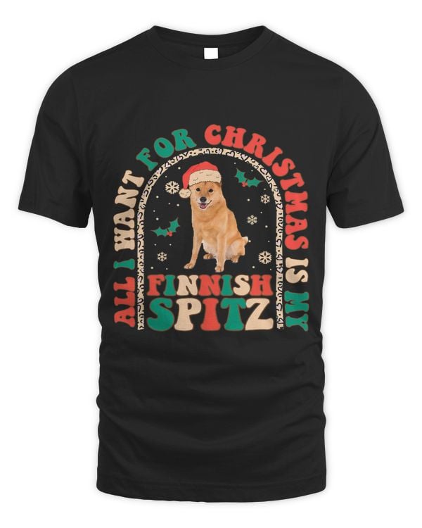 Retro All i want for Christmas is my Finnish Spitz Groovy283