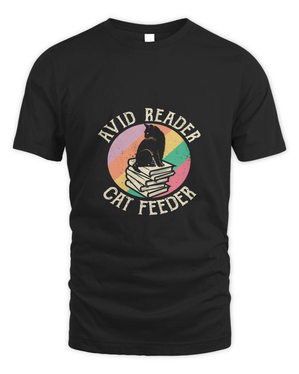 Avid Reader Cat Feeder Funny Bookworm Cat & Book Lover 53