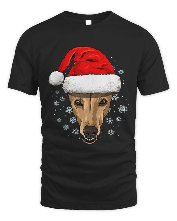 Greyhound Dog Christmas Santa Clause Navidad Xmas Dog Lover346
