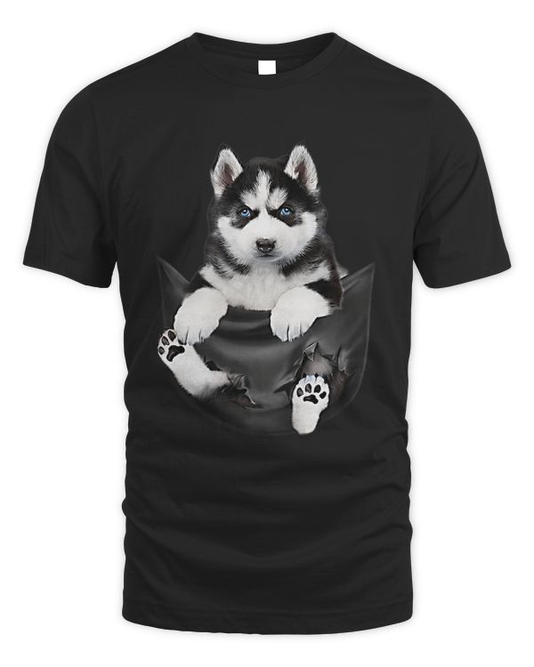 Siberian Husky In Pocket Puppy