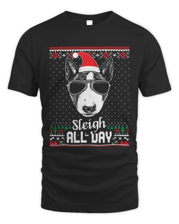 Sleigh all Day Funny Bull Terrier Christmas