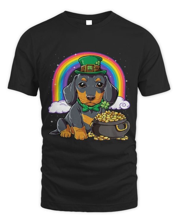 St Patricks Day Daschund Leprechaun Boys Kids Gifts 633