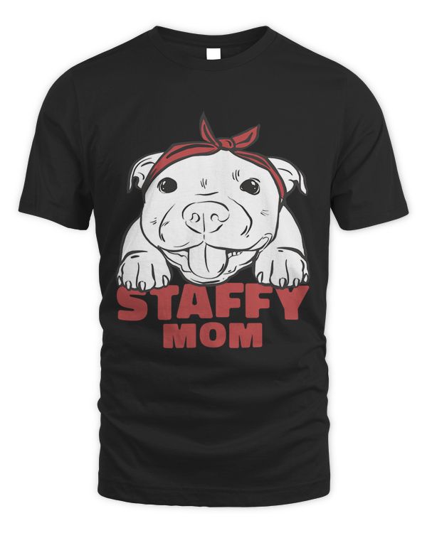 Staffordshire Bull Terrier Mom Cute Staffy Mom Mother Girls 8