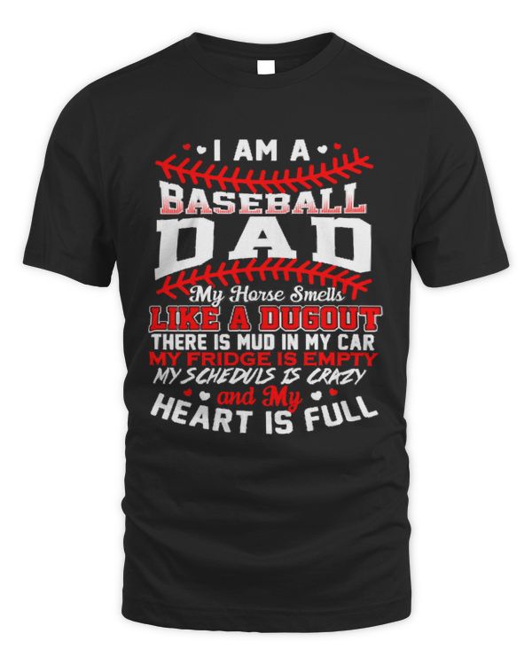 Baseball Coach Dad My Heart Is Full Awesome T Baseball