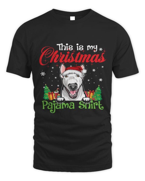 This Is My Christmas Pajama Bull Terrier Santa Hat Xmas 38