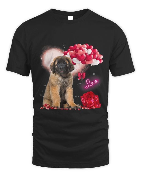 Cute Leonberger Balloon Heart Valentines Day Valentine