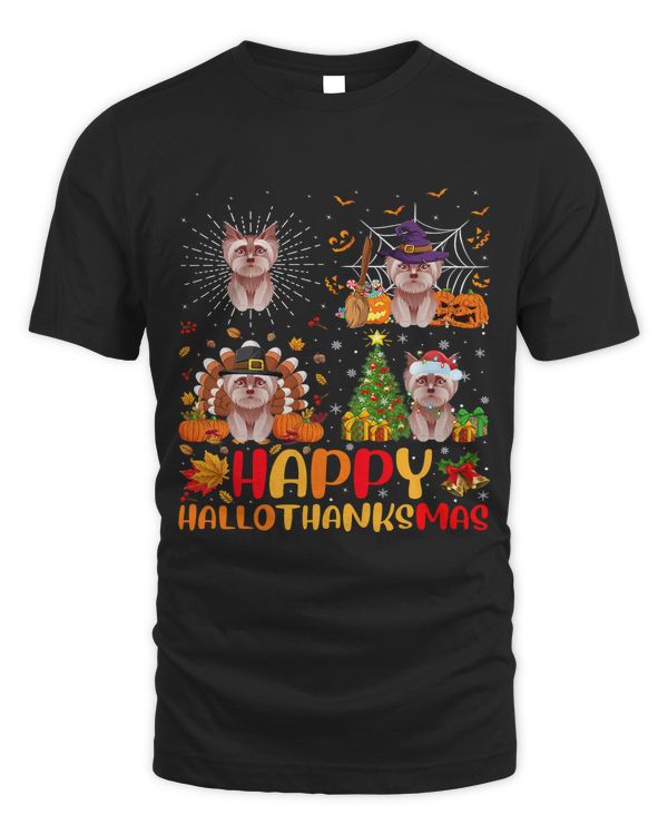 Halloween Thanksgiving Christmas Yorkie Dog Hallothanksmas