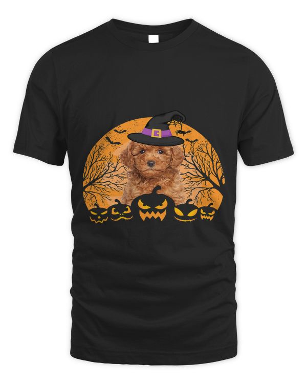 Poodle HalloweenMoon ArtDog MomDog DadDog 51