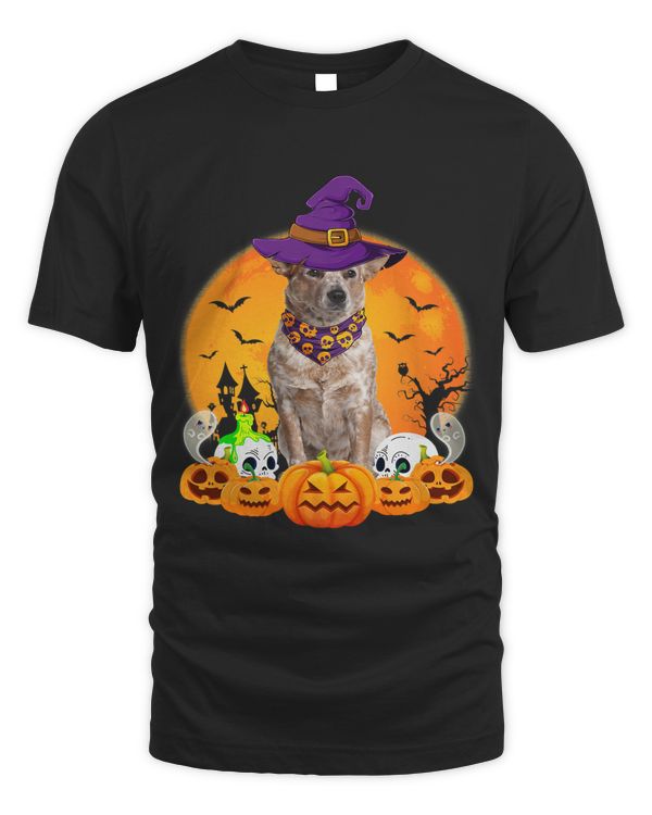 Australian Cattle Witch Pumpkin Dog Lover Funny 192