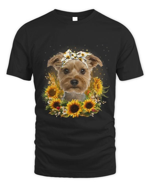 Sunflower Yorkshire Terrier Dog Mothers Day For Women