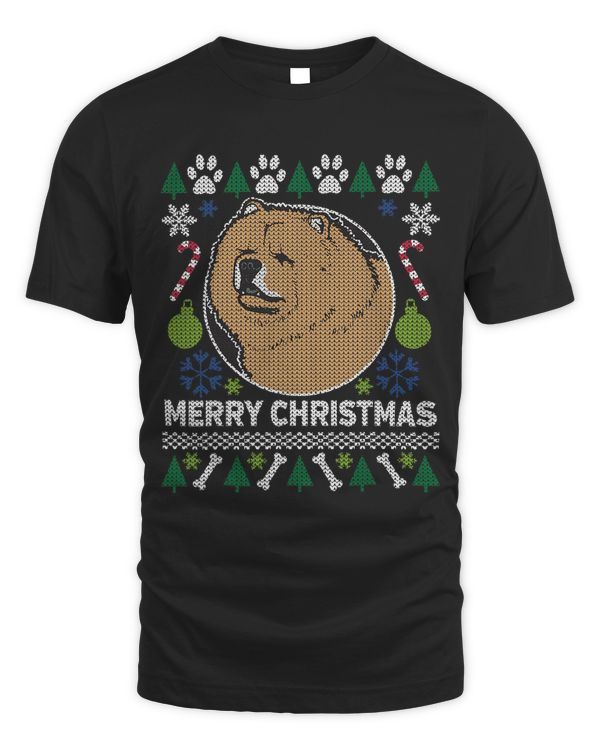 Chow Chow Merry Christmas Ugly Xmas Dog Paws 25