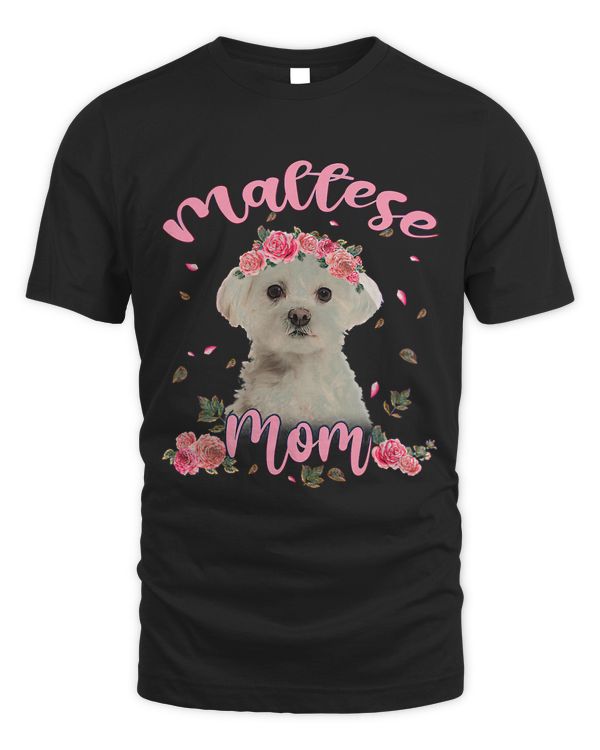 cute maltese mom flower dog lover women s