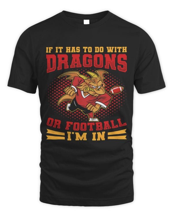 Dragon Playing Football Dragons and Football