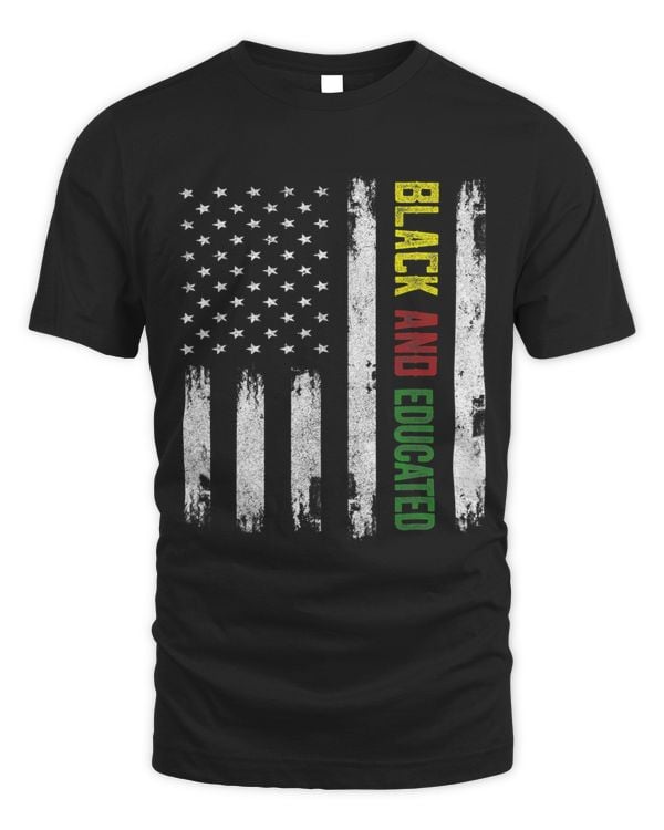 Black Educated American Flag Apparel Black History Month USA