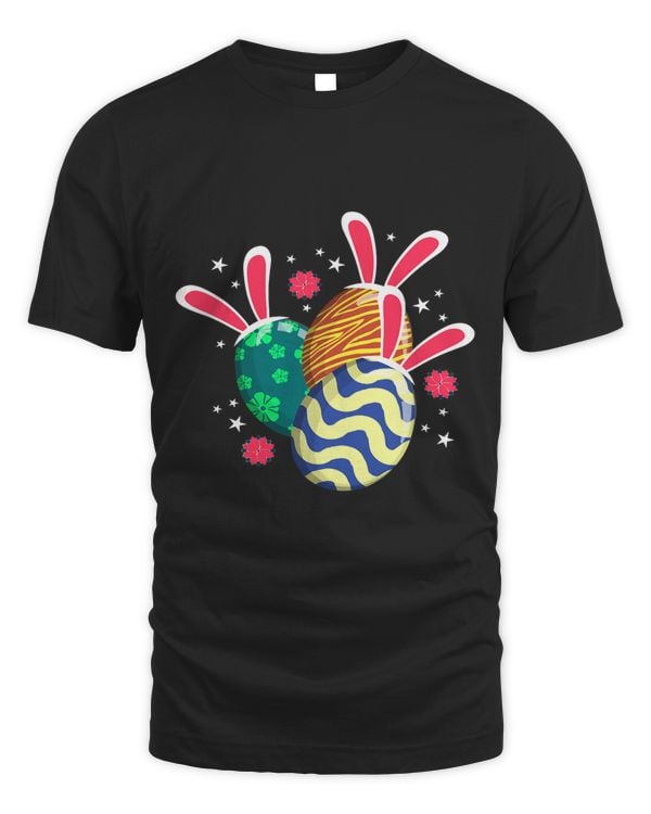 Cute Bunny Easter Day Rabbit Ears Easter Eggs Easter