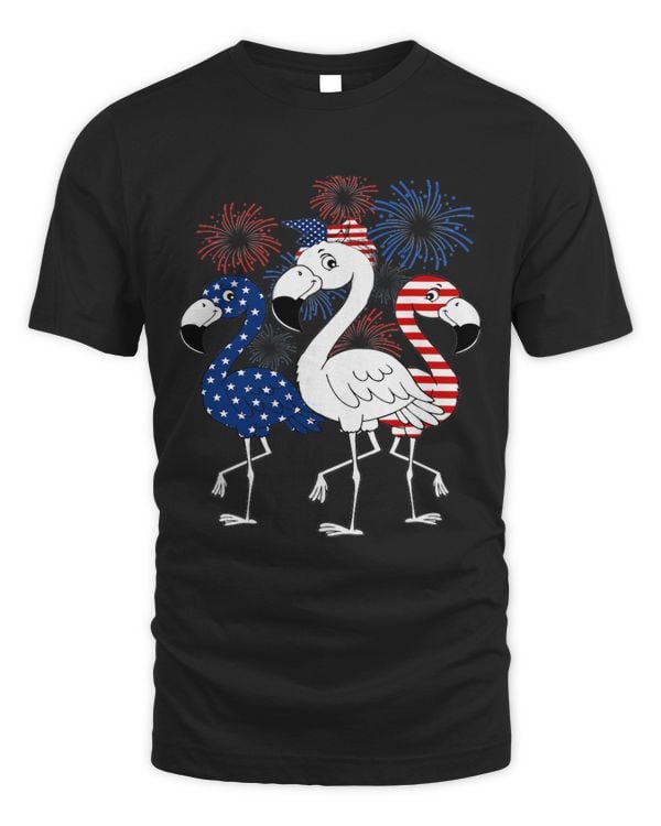 3 Flamingo Bandana American Flag
