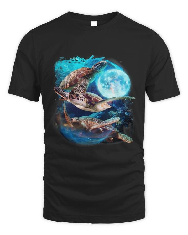 3 Moon Turtle Funny Tortoise Reptile Graphic Animal Lover