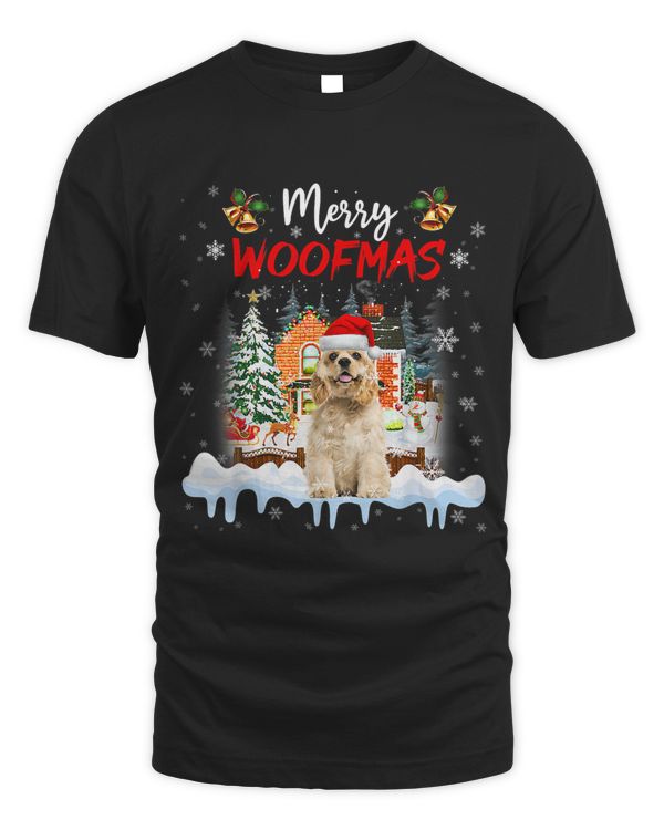 Merry Woofmas Cocker Spaniel Christmas Tree Dog Lover Xmas 96