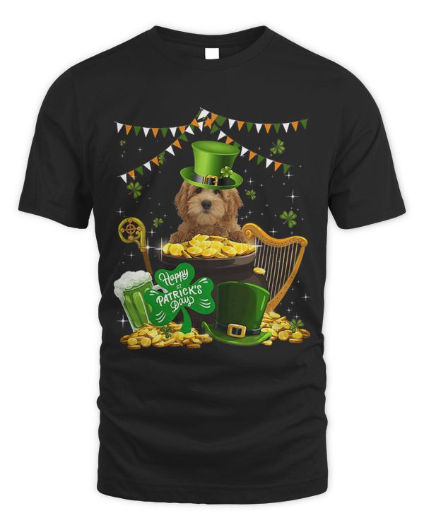 Goldendoodle Dogs Lover Funny Irish Shamrock St Patricks
