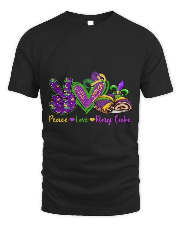 Peace Love King Cake Funny Mardi Gras Party Carnival Costume
