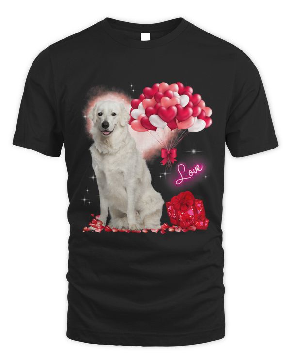 Cute Kuvasz Balloon Heart Valentines Day Valentine