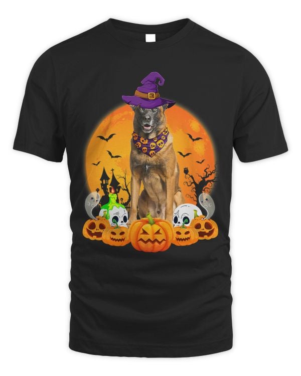 Belgian Malinois Witch Pumpkin Halloween Dog Lover Funny 417