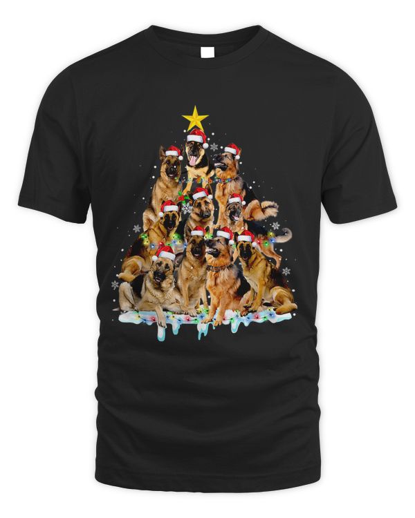 German Shepherd Christmas Tree Dog Lover Xmas Pajamas 108