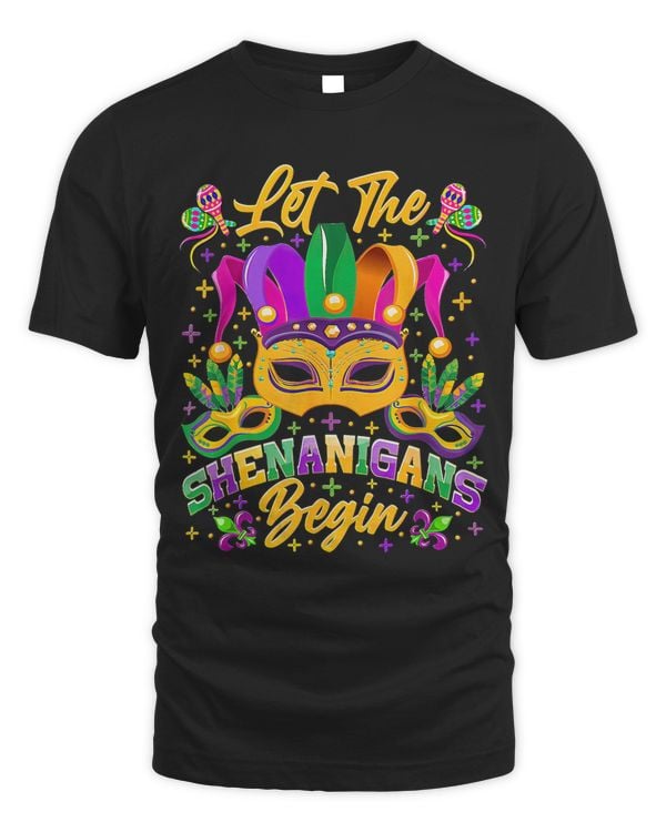 Let The Shenanigans Begin Mask Mardi Gras Canival Costume
