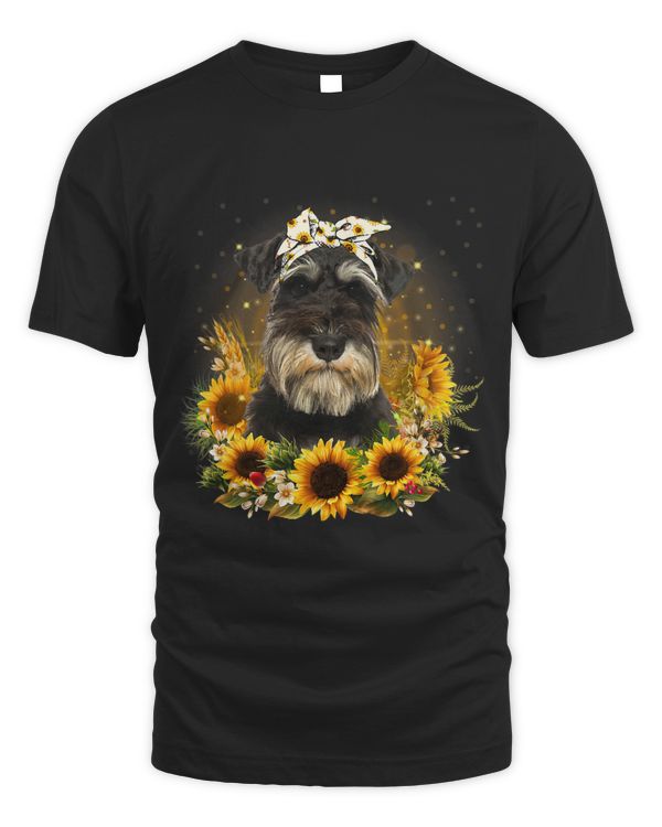 Sunflower Miniature Schnauzer Dog Mothers Day For Women