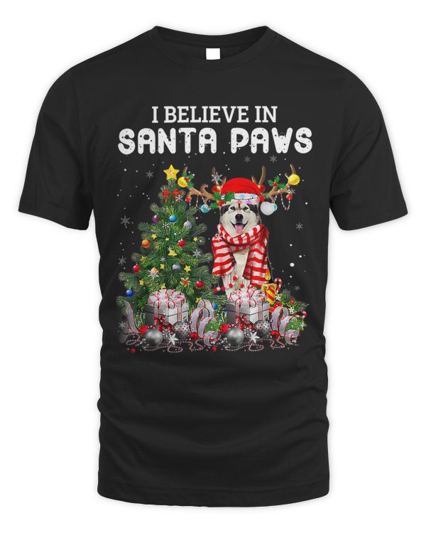 Funny Alaskan Malamute Dog Christmas Tree Christmas Pajama 82