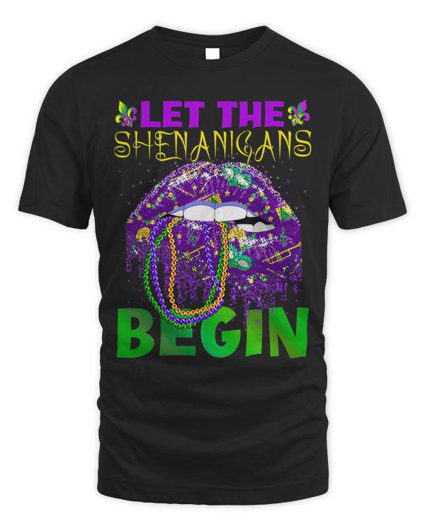Mardi Gras Lips Outfit Costume Women Let Shenanigans Begin 251
