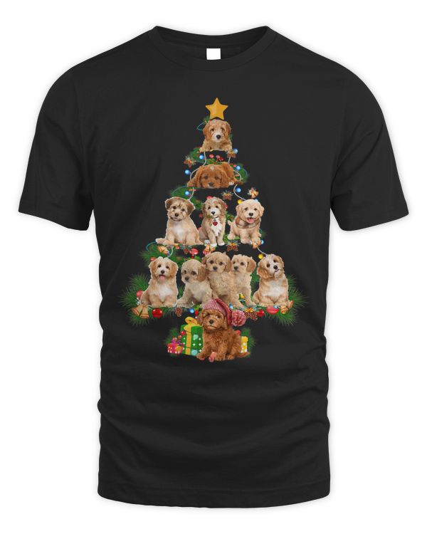 Funny Cavapoo Dog Merry Christmas Tree Cavapoo Lover Xmas